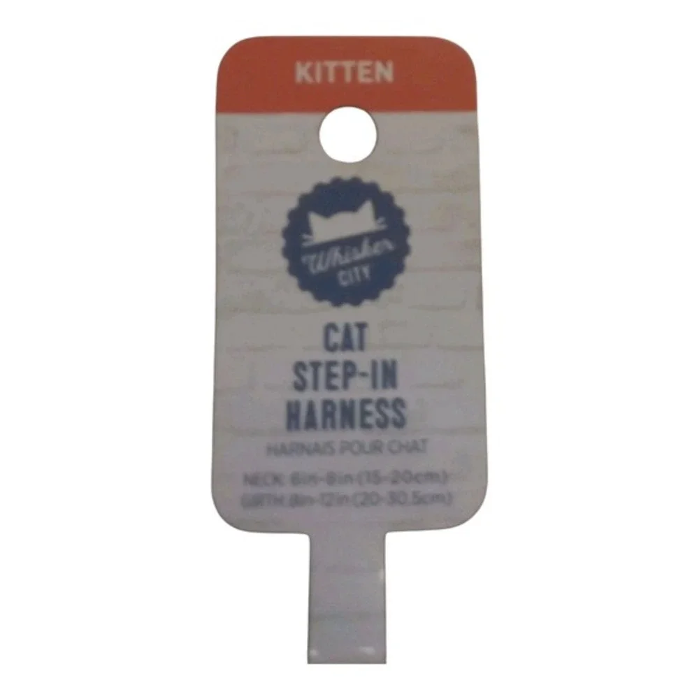 Whisker City Pink Adjustable‎ Step-In Cat Harness Kitten Size Comfort Fit/NWT